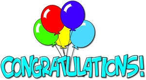 Graphic with balloons and Congratulations!