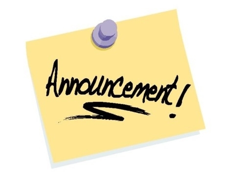 Clipart that says Announcement!