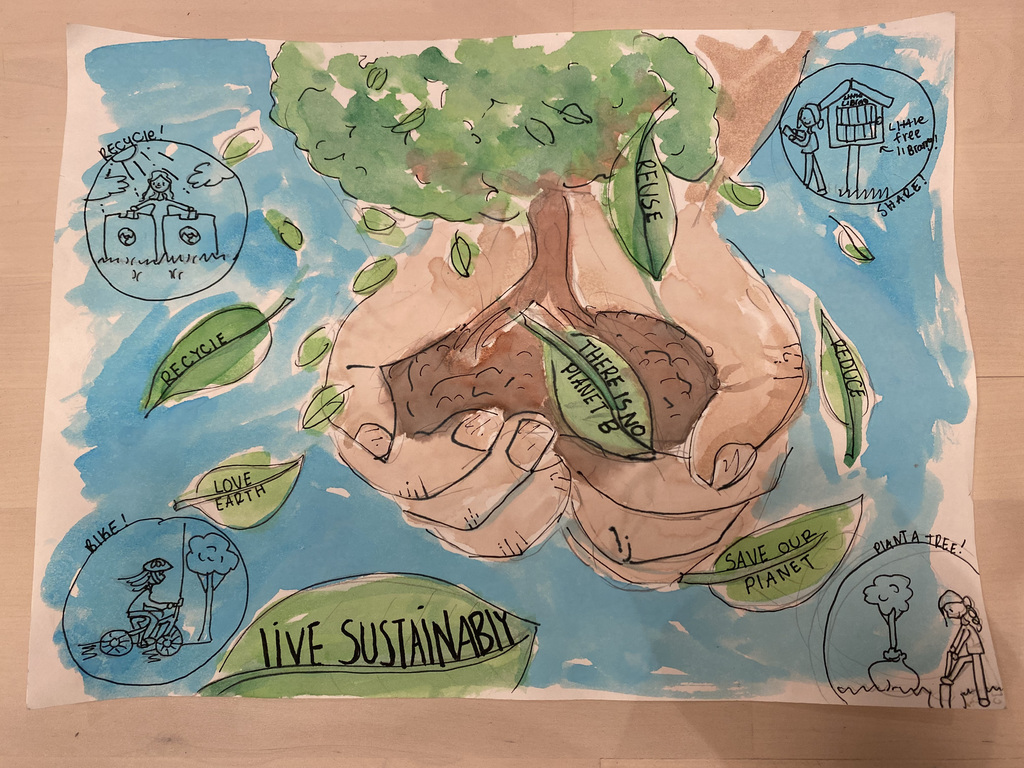 Washington 5th grader Sophie Hohlfeld is winner of Westfield Green Team's student art contest