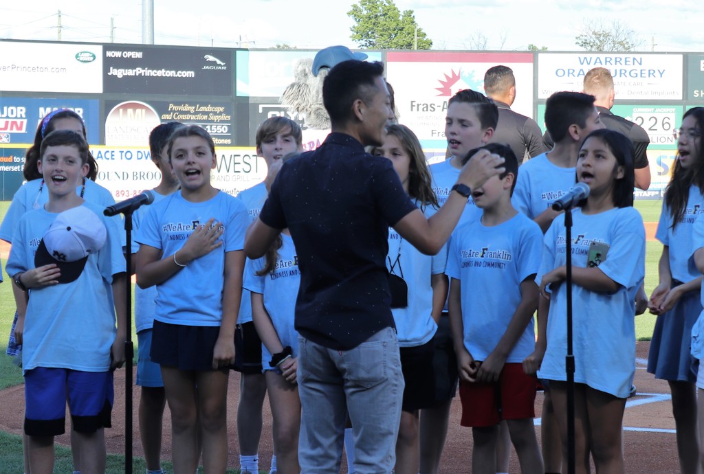 Franklin Glee Club sings "God Bless America" at Somerset Patriots Game