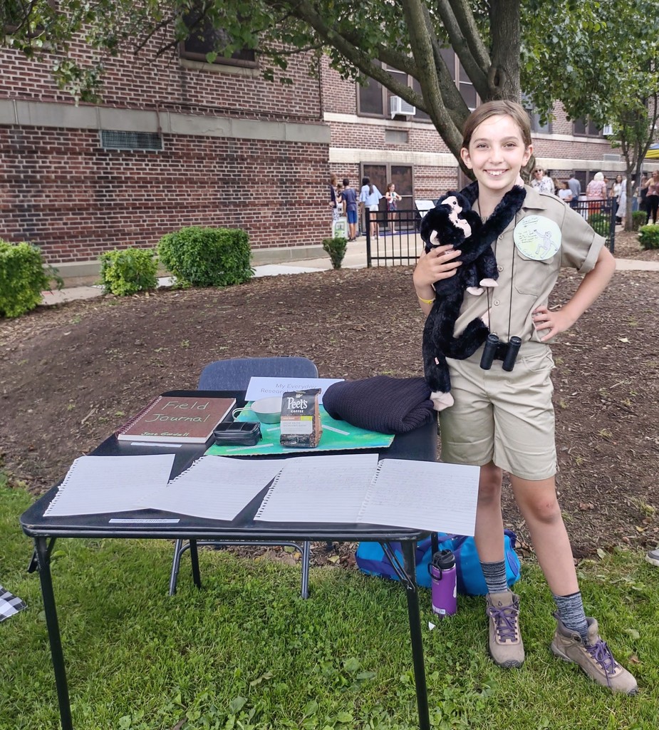 Student poses as Jane Goodall in McKinley's Grade 4 Wax Museum