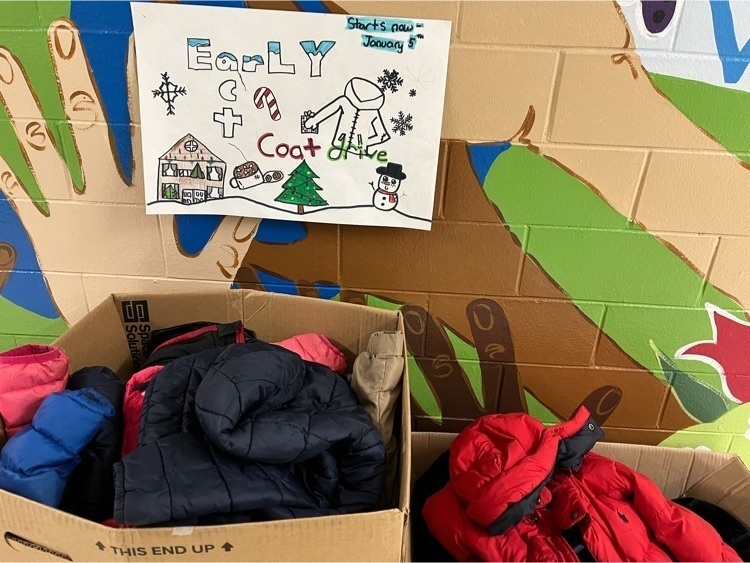 Boxes of donated coats