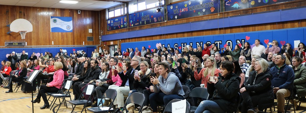 Parent audience filled the auditorium to enjoy the singalong