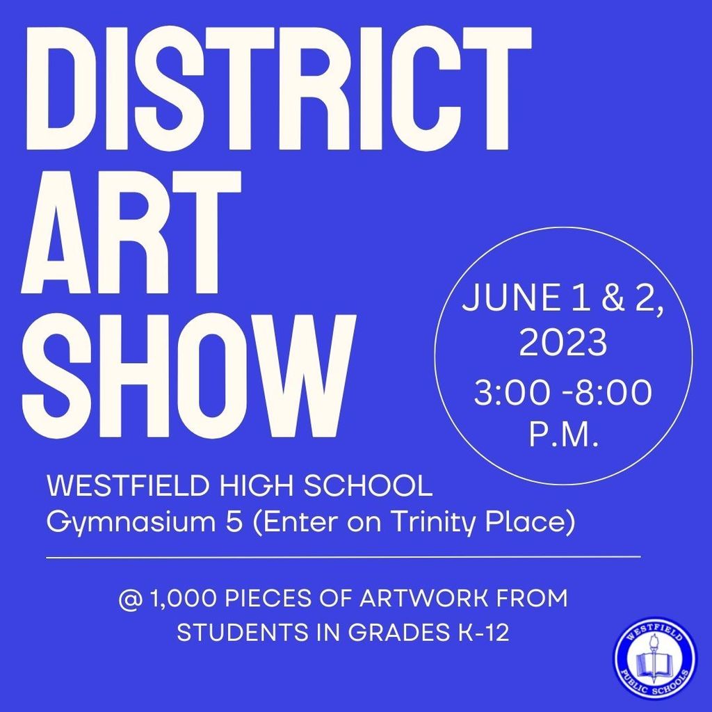 Graphic noting District Art Show on June 1 & 2