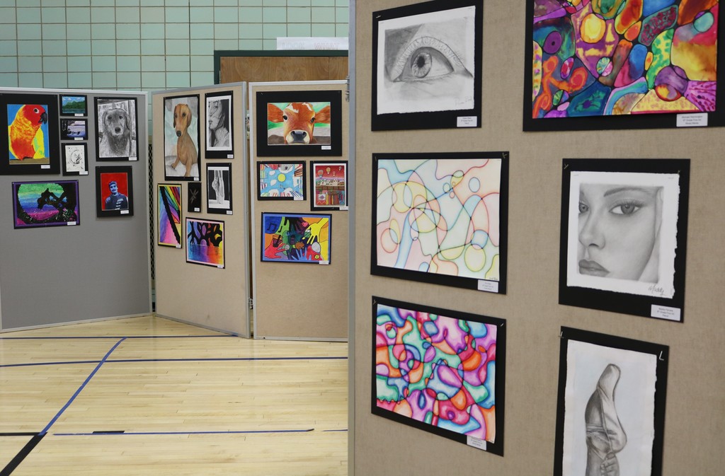 Student artwork on display at District Art Show