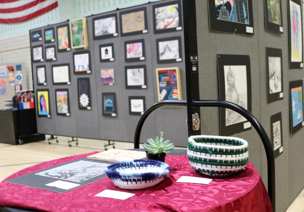 Student artwork on display at District Art Show
